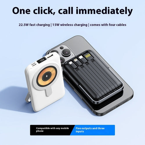 Large Capacity Power Bank with Magnetic Shell and Trendy Design
